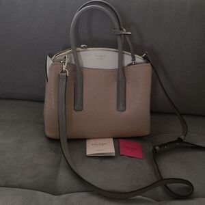 Kate Spade Tan and Gray Satchel Bag